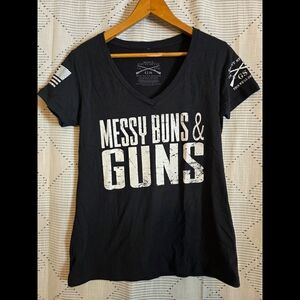 Grunt Style Black Tee with White Graphic